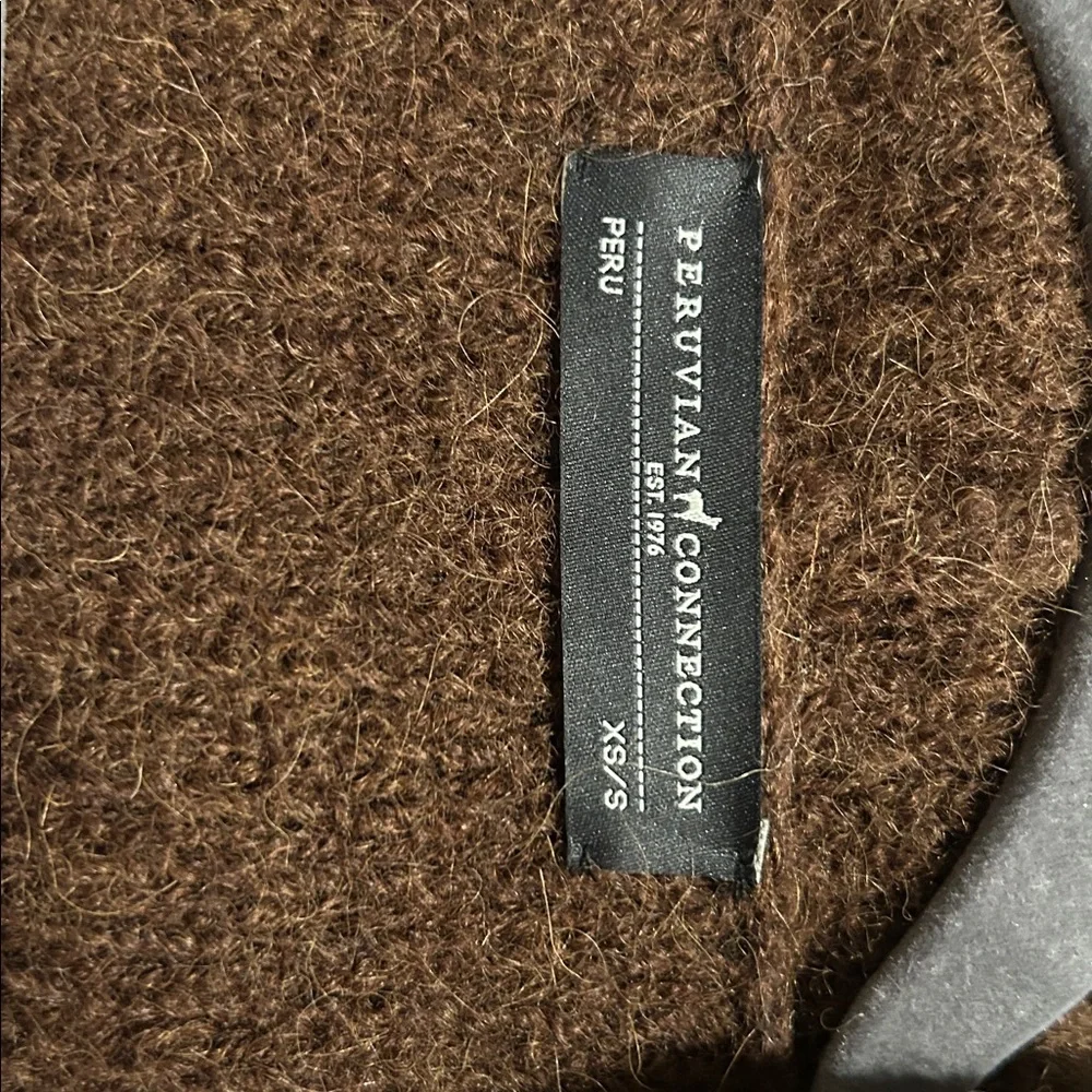 Peruvian Connection Brown Knit Garment - Picture 3 of 3